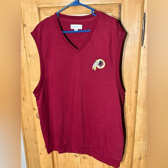 Cutter & Buck Washington Redskins Burgundy Pullover V Neck Sweater Vest Size XL - Picture 8 of 8